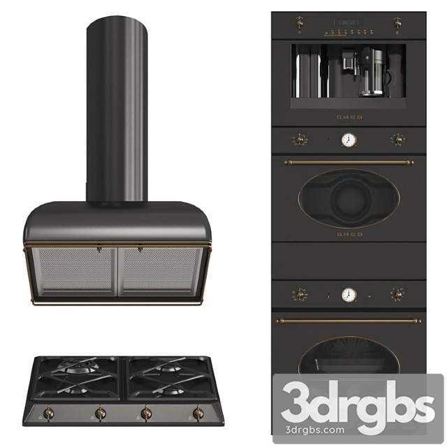 Smeg Coloniale Black 3dsmax Download - thumbnail 1