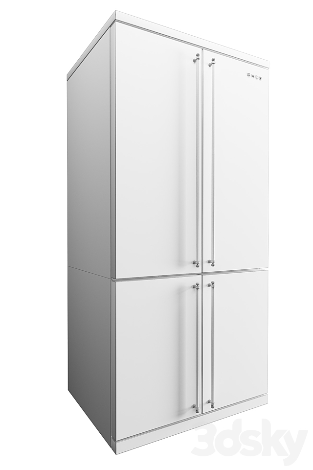 Smeg Coloniale Fridge FQ60CPO 3DSMax File - thumbnail 3