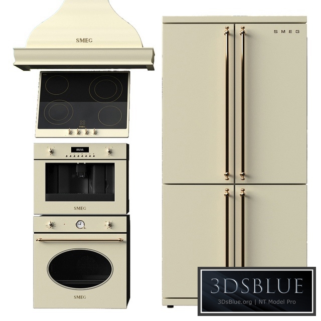 Smeg Coloniale Kitchen Appliances Collection 3DS Max - thumbnail 3