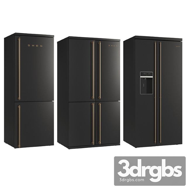 Smeg coloniale refrigerators black - thumbnail 1