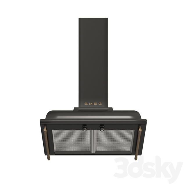 Smeg Cortina Black 3DS Max Model - thumbnail 3