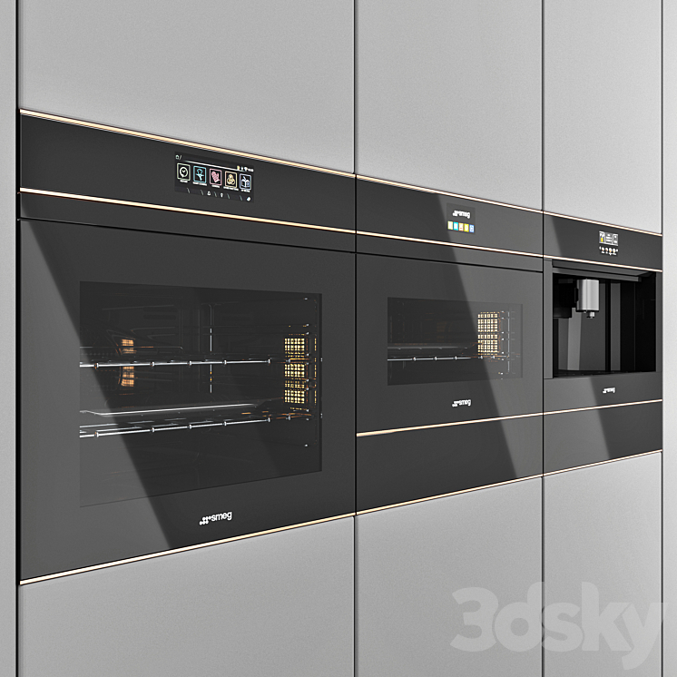 SMEG-Dolce Stil Novo Kitchen Appliance 3DS Max - thumbnail 2