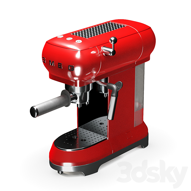 Smeg Espresso Coffee Machine 3DS Max Model - thumbnail 3