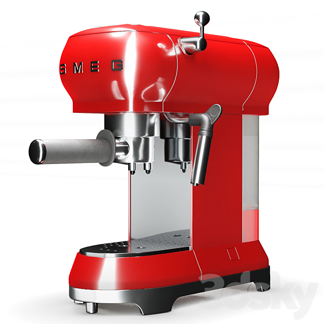 Smeg Espresso Coffee Machine 3DS Max Model - thumbnail 4