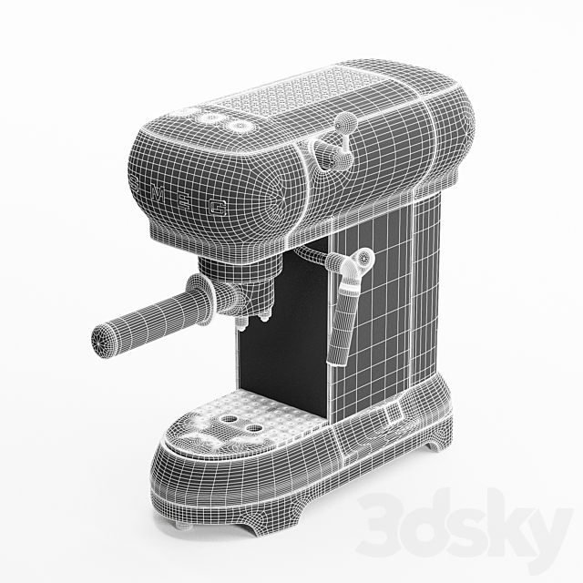 Smeg Espresso Coffee Machine 3DS Max Model - thumbnail 5