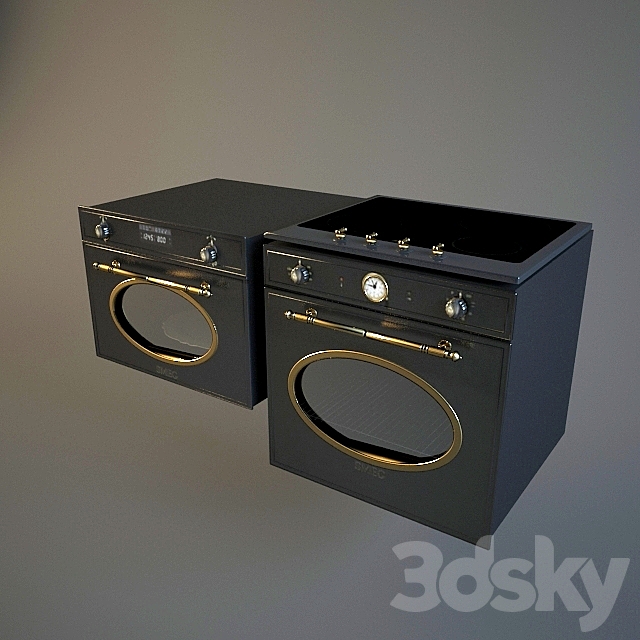 Smeg hob. oven. microwave 3DSMax File - thumbnail 1