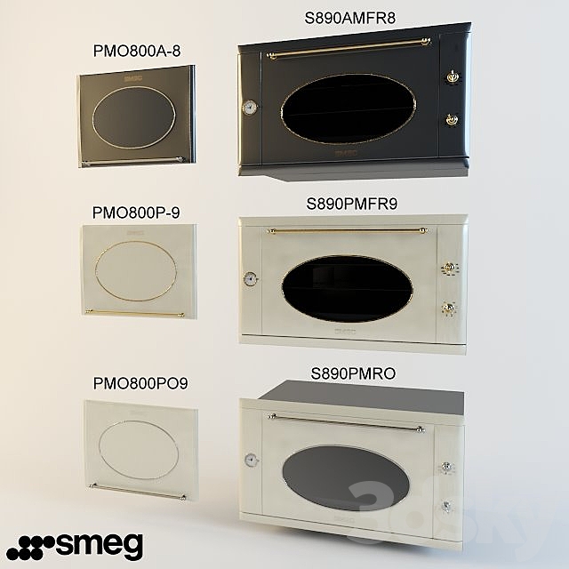 Smeg oven Coloniale 90 cm 3DSMax File - thumbnail 1