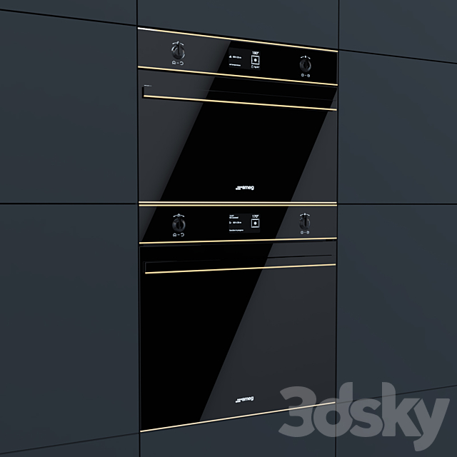 Smeg – oven SFP6603NRE and compact oven SF4603MCNR 3DSMax File - thumbnail 1