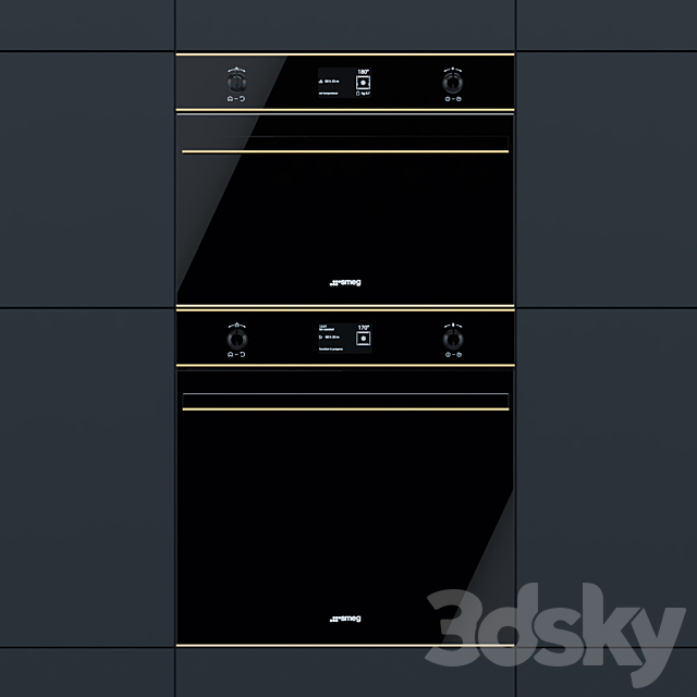 Smeg – oven SFP6603NRE and compact oven SF4603MCNR 3DSMax File - thumbnail 2