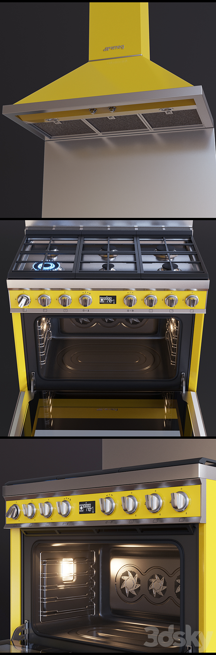 Smeg Portofino set 3DS Max - thumbnail 2