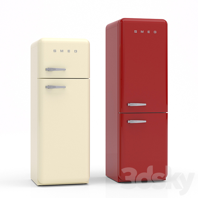 smeg refrigerator 3ds Max - thumbnail 1