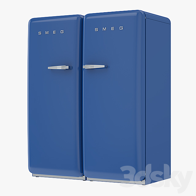 SMEG Refrigerator and Freezer 3DSMax File - thumbnail 1