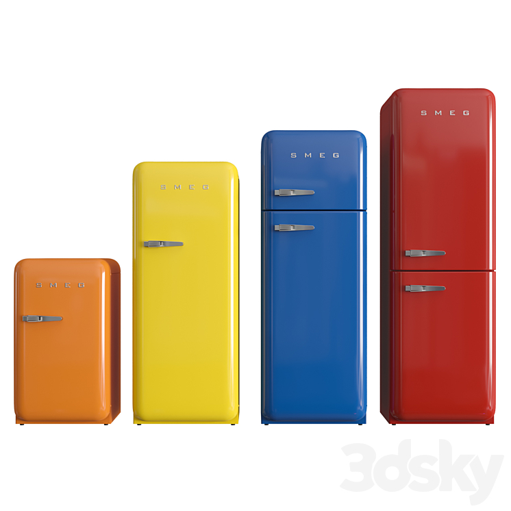 Smeg Refrigerators_01 3DS Max Model - thumbnail 1