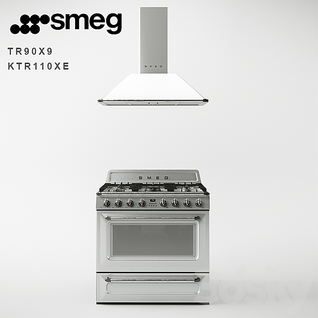 SMEG Stove TR90X9 – exhaust KTR110XE 3ds Max - thumbnail 1