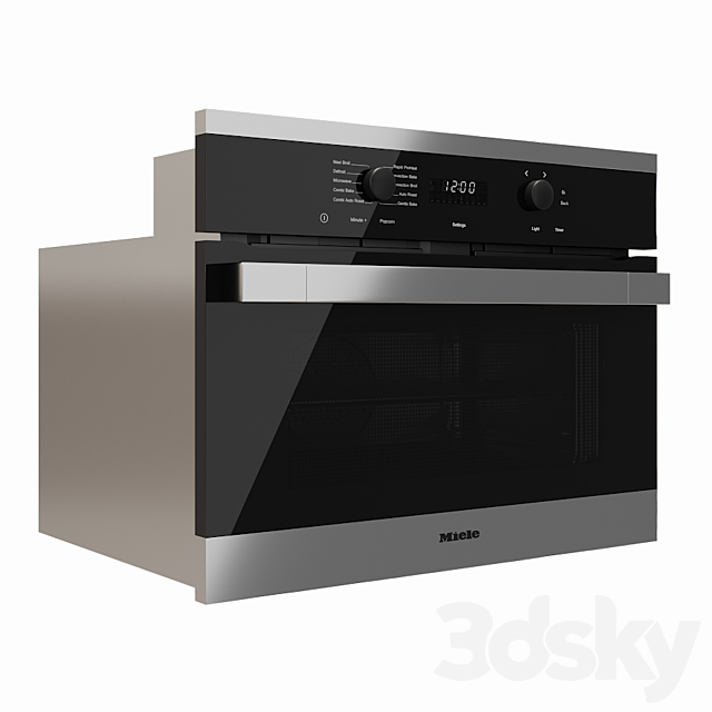 Speed ​​Oven Miele H 6100 6200 BM AM Steel 3DS Max Model - thumbnail 2