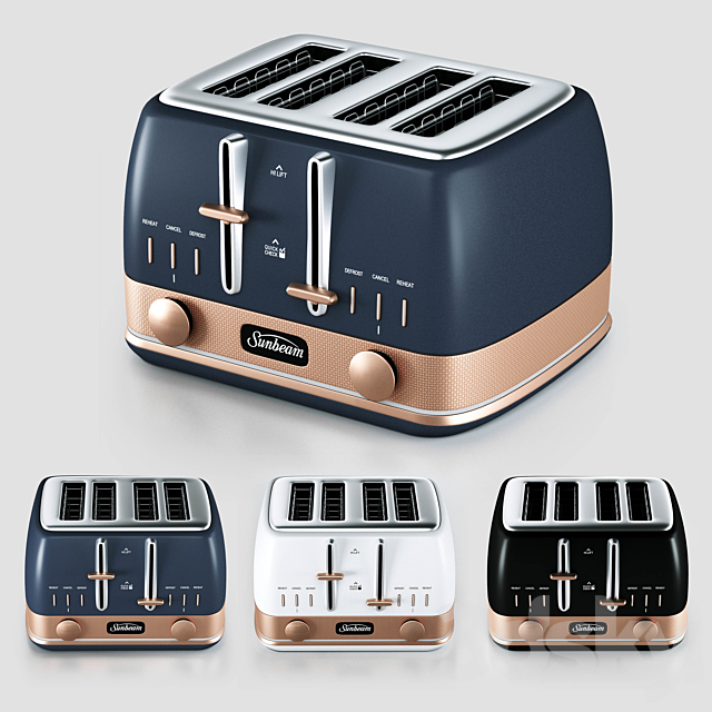 sunbeam classic bronze toaster 3DSMax File - thumbnail 3