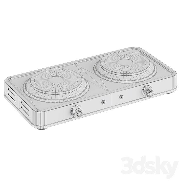 tabletop stove 3DS Max Model - thumbnail 2