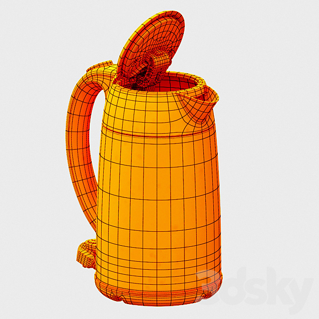 Teapot BOSCH_TWK3P420 _ Electric kettle BOSCH_TWK3P420 3DS Max Model - thumbnail 6