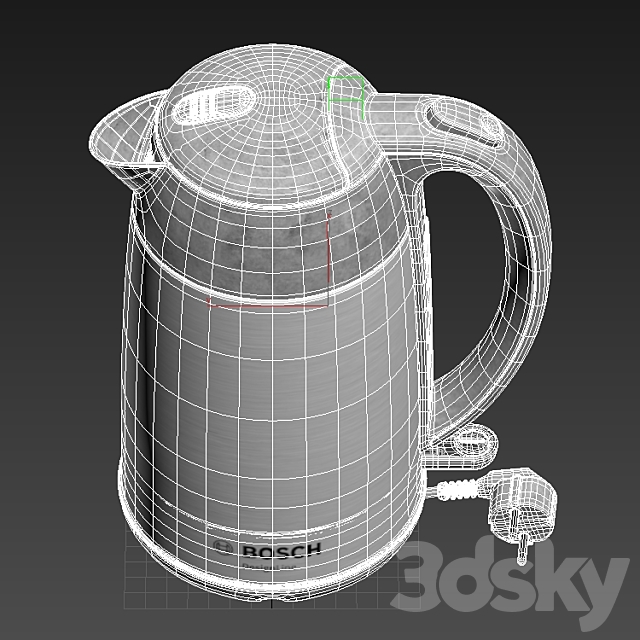 Teapot BOSCH_TWK3P420 _ Electric kettle BOSCH_TWK3P420 3DS Max Model - thumbnail 7