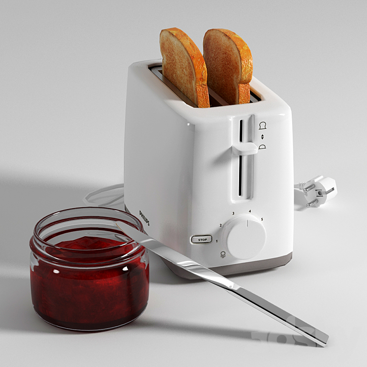 Toaster Philips_HD2595 3DS Max - thumbnail 1