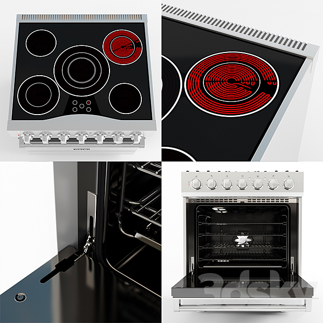 Viking 30-3 Series Electric Range 3DSMax File - thumbnail 2