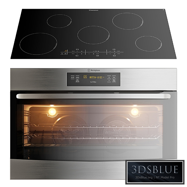 Westinghouse HI954BA WVEP916SB oven and hob (900mm) 3DS Max - thumbnail 3