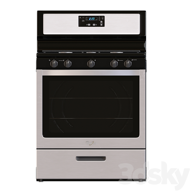 Whirlpool gas range 3DSMax File - thumbnail 2