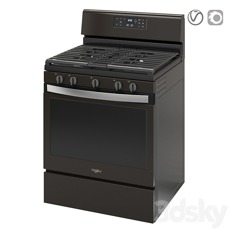 Whirlpool Gas Range WFG525S0HV 3DS Max - thumbnail 1