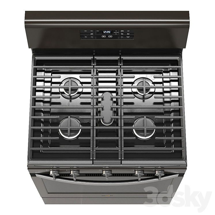 Whirlpool Gas Range WFG525S0HV 3DS Max - thumbnail 2