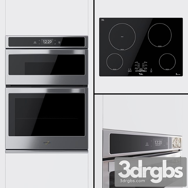 Whirpool – combined oven woc97ec0hz and hob gci3061xb 2 3dsmax Download - thumbnail 1