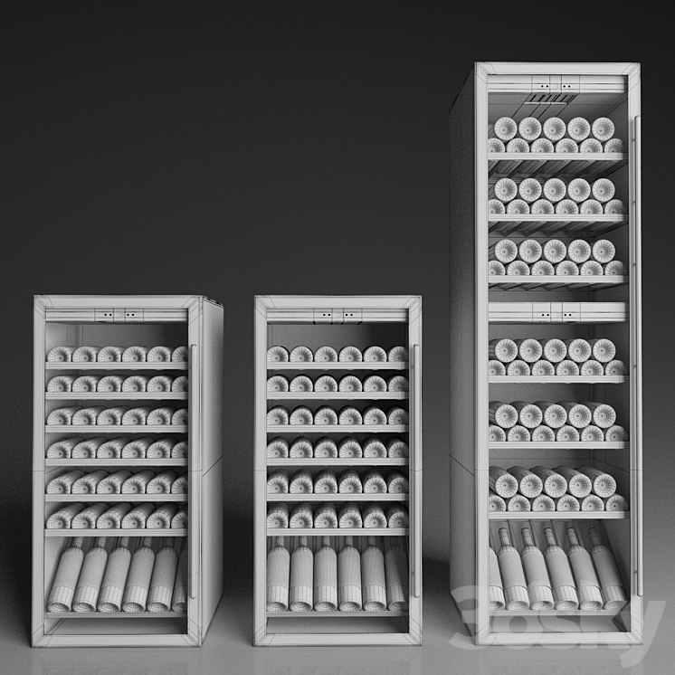 Wine cabinet 3DS Max - thumbnail 2