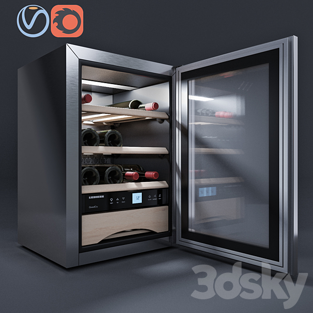 Wine Cabinet Liebherr WKes 653 – 20 GrandCru 3DS Max Model - thumbnail 2