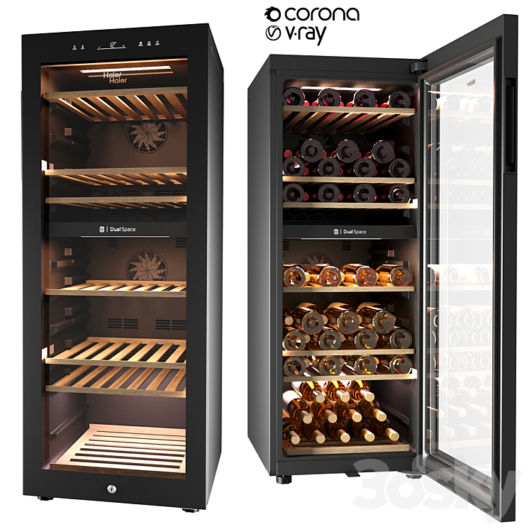 Wine cabinet (refrigerator) Haier FWC77GDAU1 3DS Max Model - thumbnail 3