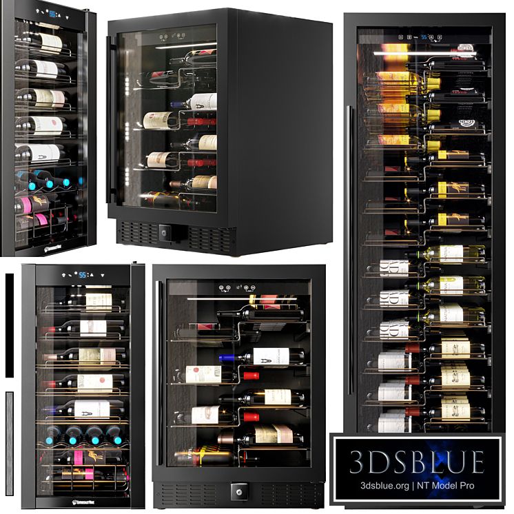 Wine Enthusiast vino view fridge set 3DS Max - thumbnail 3