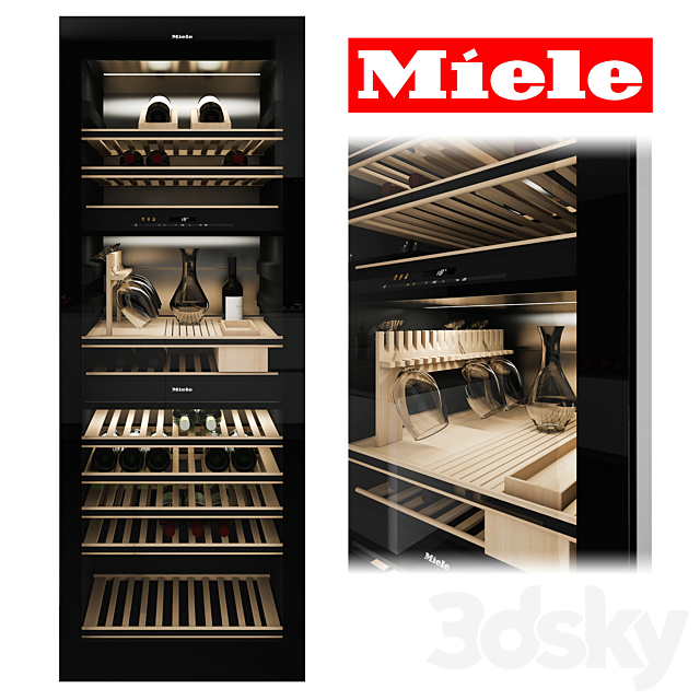 Wine Fridge Miele KWT 6832 SGS 3DS Max Model - thumbnail 1