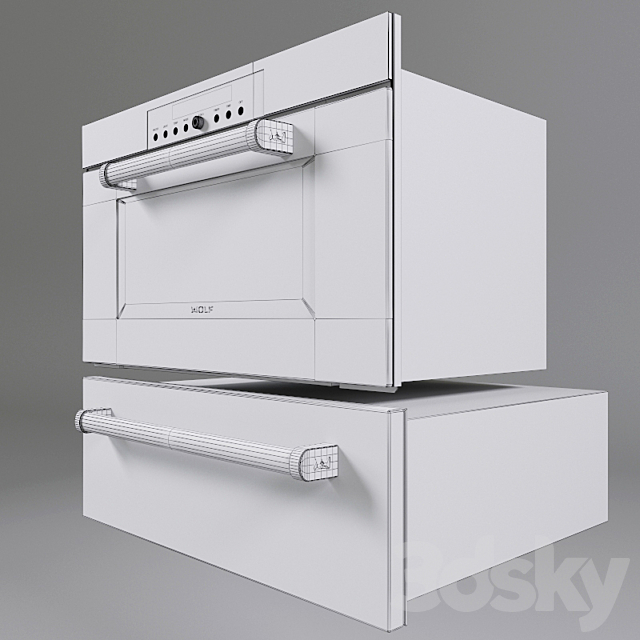 WOLF STEAM OVEN & WARMING DRAWER 3DSMax File - thumbnail 3