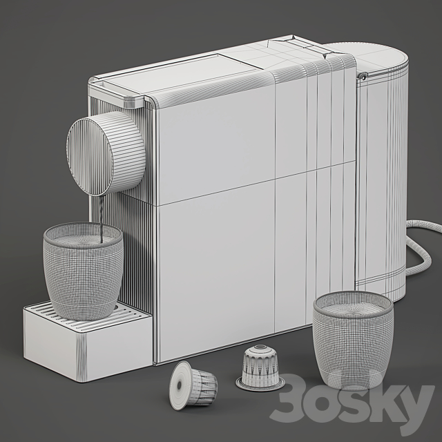 Xiaomi SCISHARE Capsule Coffee Machine Mini 3DS Max Model - thumbnail 4