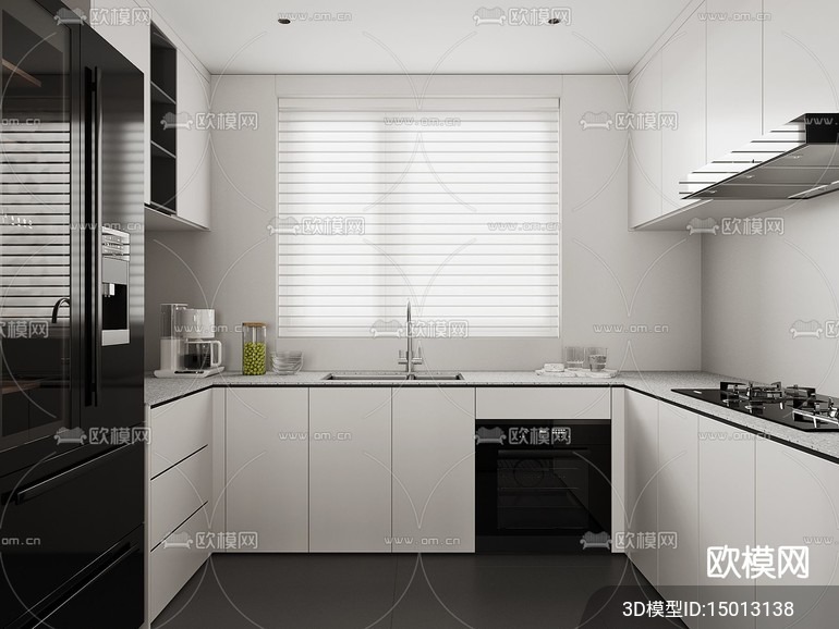 KITCHEN SETS – CORONA – 3D MODEL – 1557 - thumbnail 1