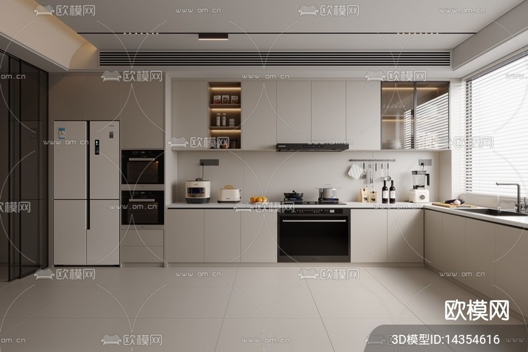 KITCHEN SETS – VRAY / CORONA – 3D MODEL – 1471 - thumbnail 1