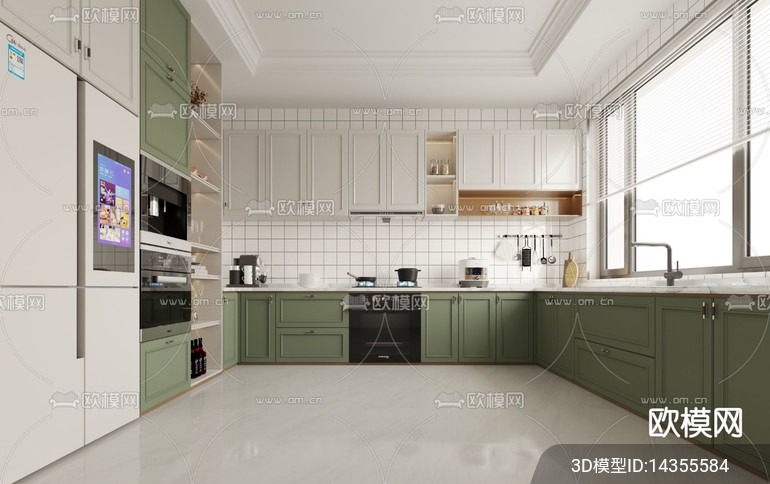 KITCHEN SETS – VRAY / CORONA – 3D MODEL – 1474 - thumbnail 1