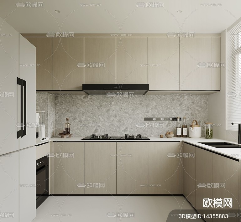 KITCHEN SETS – VRAY / CORONA – 3D MODEL – 1477 - thumbnail 1