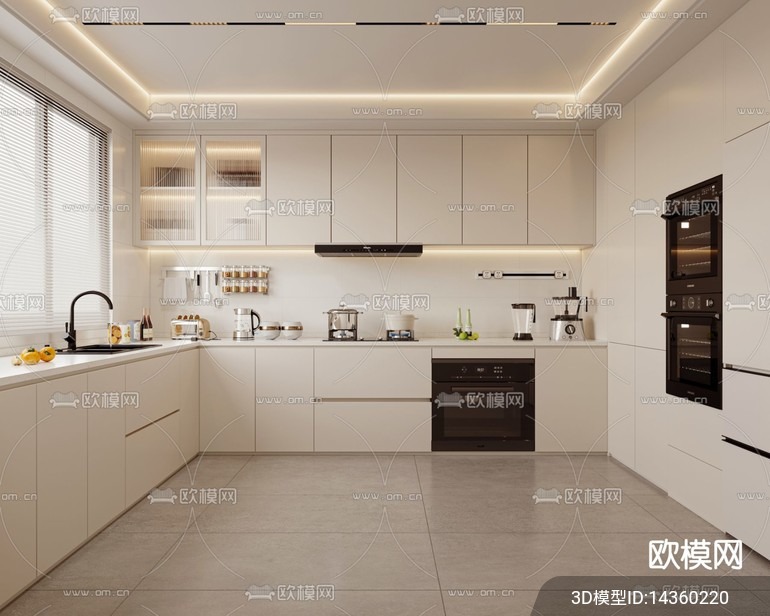 KITCHEN SETS – VRAY / CORONA – 3D MODEL – 1484 - thumbnail 1