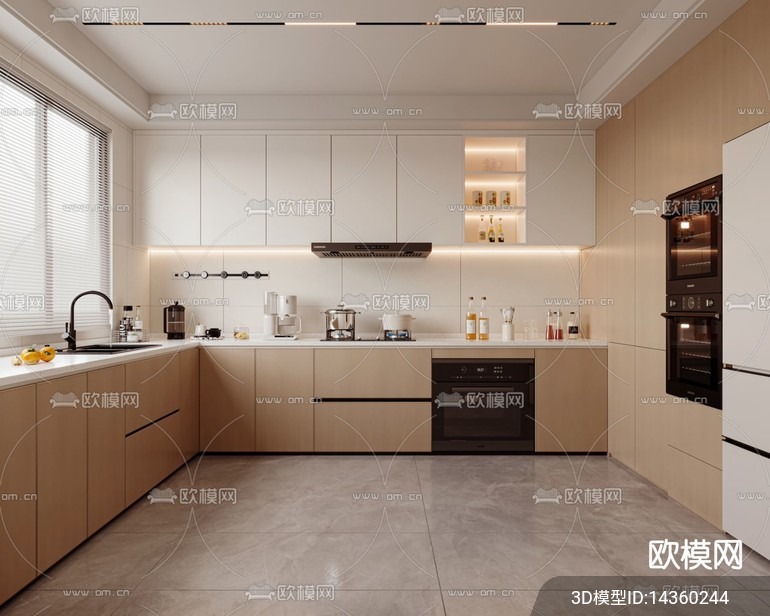 KITCHEN SETS – VRAY / CORONA – 3D MODEL – 1485 - thumbnail 1