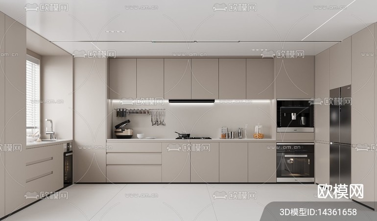 KITCHEN SETS – VRAY / CORONA – 3D MODEL – 1486 - thumbnail 1