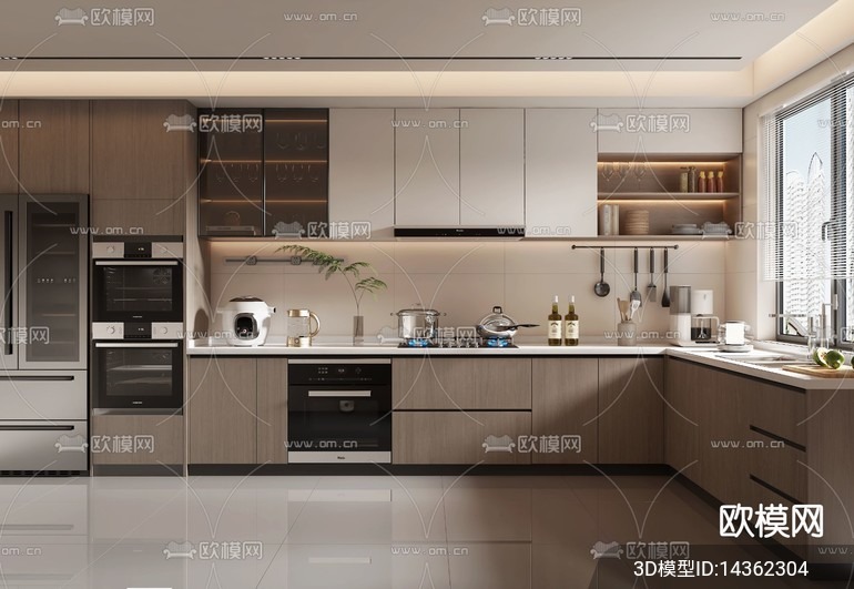 KITCHEN SETS – VRAY / CORONA – 3D MODEL – 1488 - thumbnail 1