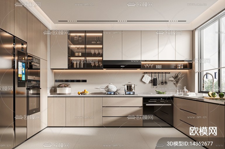 KITCHEN SETS – VRAY / CORONA – 3D MODEL – 1489 - thumbnail 1