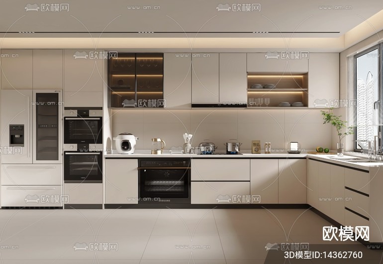 KITCHEN SETS – VRAY / CORONA – 3D MODEL – 1490 - thumbnail 1