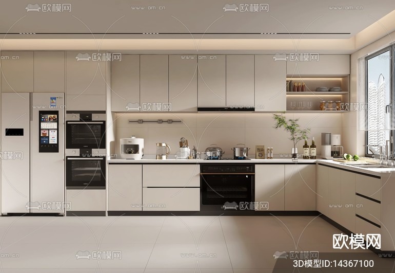 KITCHEN SETS – VRAY / CORONA – 3D MODEL – 1499 - thumbnail 1