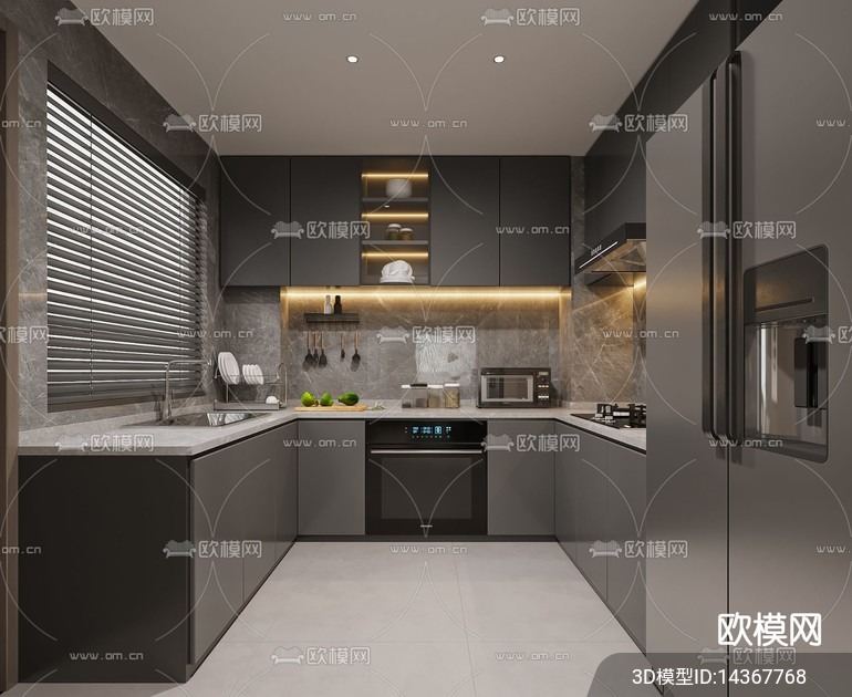 KITCHEN SETS – VRAY / CORONA – 3D MODEL – 1500 - thumbnail 1