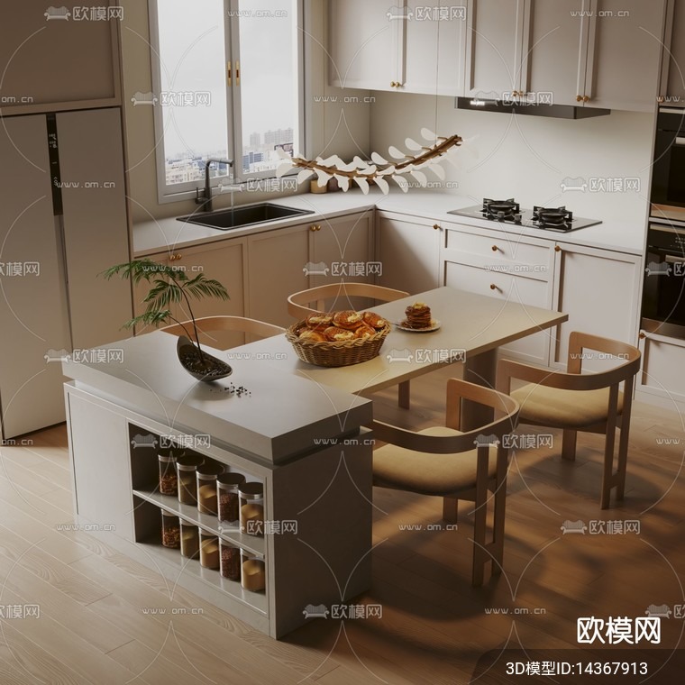 KITCHEN SETS – VRAY / CORONA – 3D MODEL – 1502 - thumbnail 1